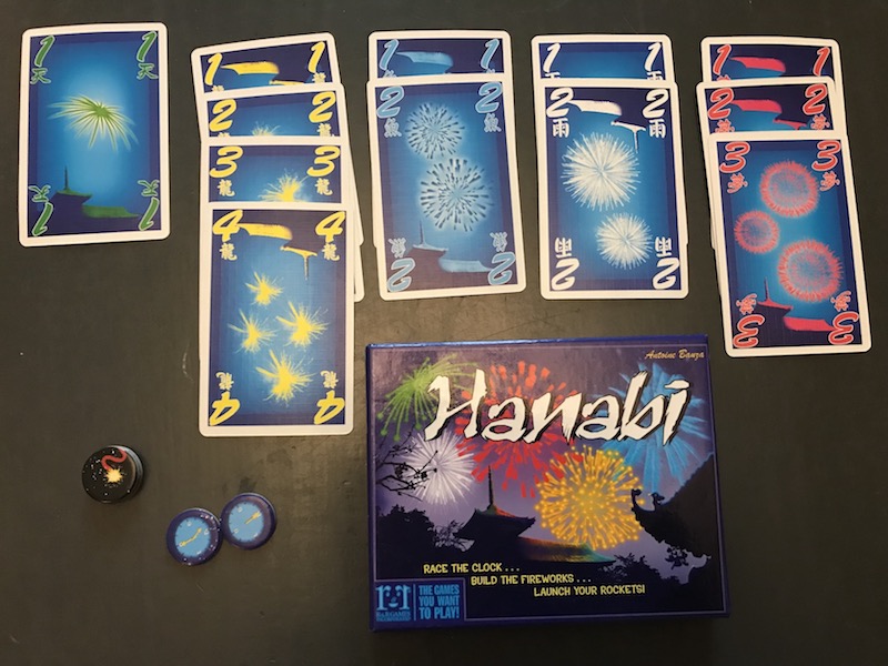 Hanabi display partway through game